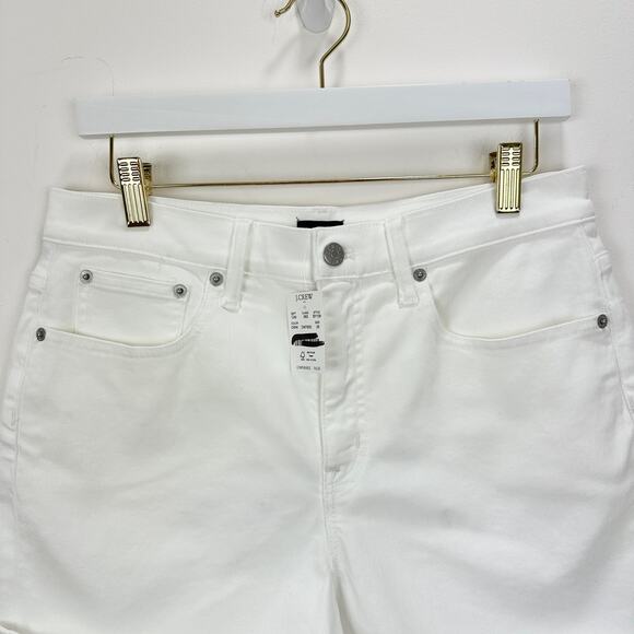 J.Crew Classic White Denim Short Womens White High Waist Minimalist US 28 NWT - Picture 4 of 9